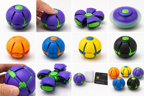 Image of Press-to-Spin Fidget Ball | The Viral Transforming Stress Relief Spinner