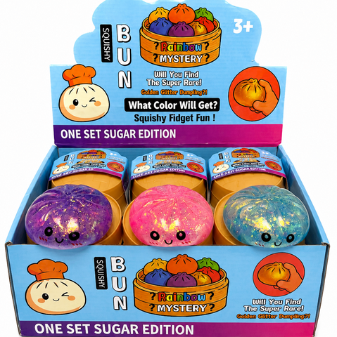 Image of Glitter Squishy Dumpling Stress Relief Toy