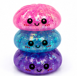 Image of Glitter Squishy Dumpling Stress Relief Toy