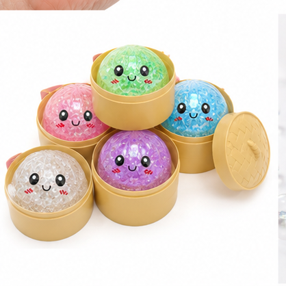 Image of Viral Squishy Glitter Dumpling with Boba Toy