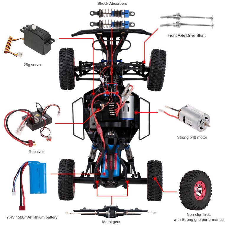 RC High Speed Electric Drift Truck with 4WD
