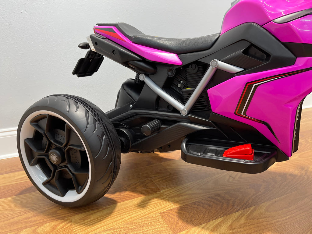 3 Wheel Motorcycle with LED Wheels Electric Kids Motorcycle Trike 12V