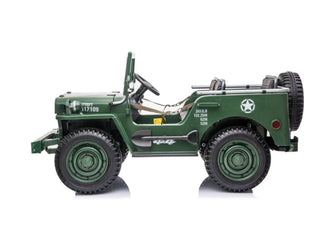 24V XXL Willys Military Jeep for Kids | Green