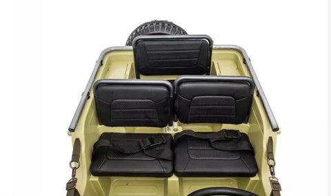 Image of 24V XXL Willys Military Jeep for Kids | Green