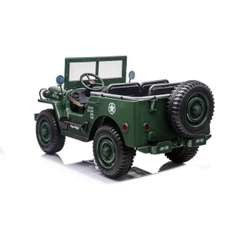 24V XXL Willys Military Jeep for Kids | Green