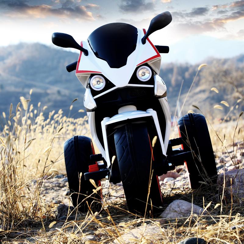 3 Wheel Motorcycle with LED Wheels Electric Kids Motorcycle Trike 12V