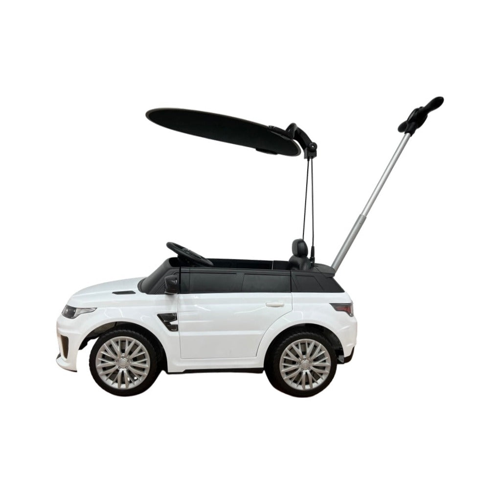 Range Rover Electric Kids Car and Stroller | White