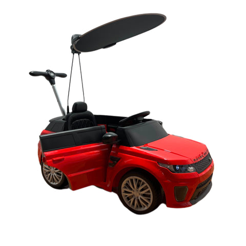 Image of 2022 Range Rover Electric Kids Car and Stroller | Red