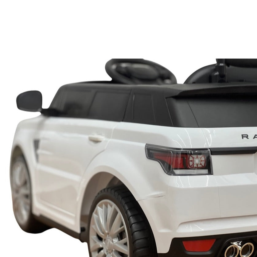 Range Rover Electric Kids Car and Stroller | White