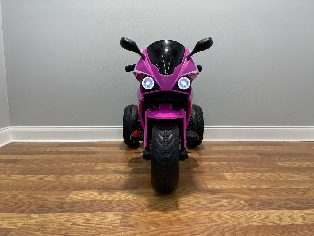 3 Wheel Motorcycle with LED Wheels Electric Kids Motorcycle Trike 12V