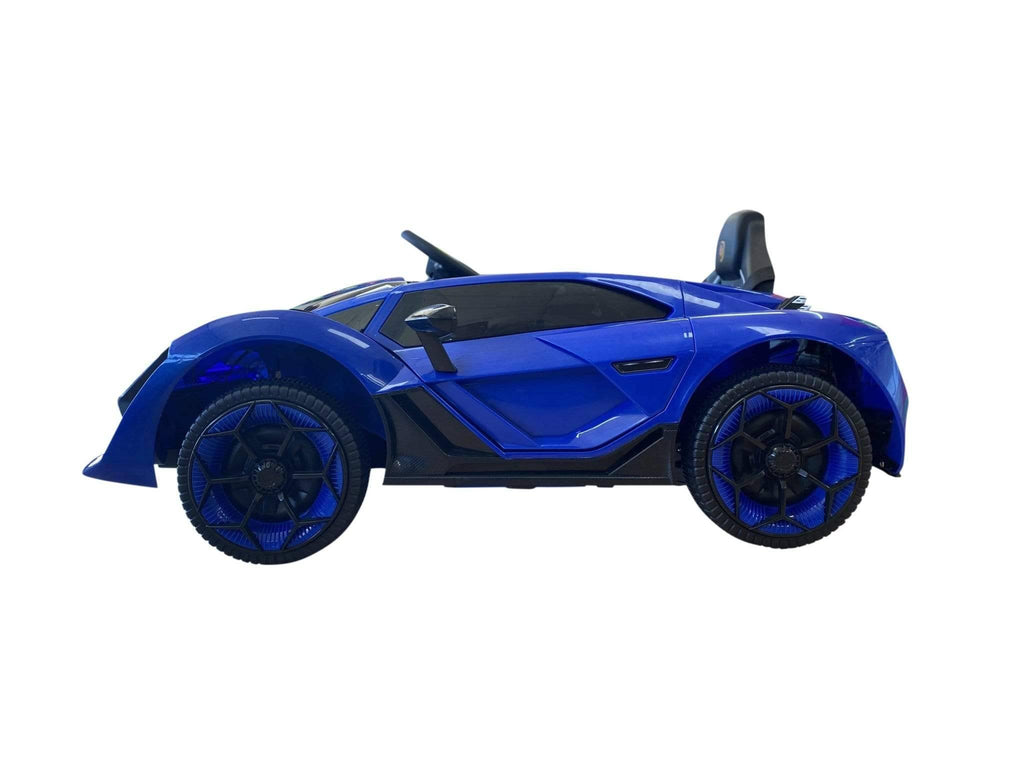 Lambo Style Ride on Car with Parental Remote Control 12V | Blue - Elegant Electronix