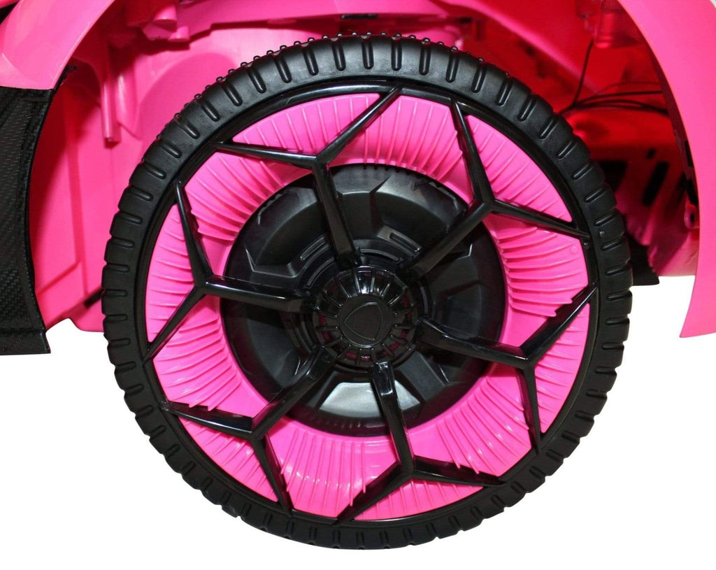 Lambo Style Ride on Car with Parental Remote Control 12V | Pink - Elegant Electronix
