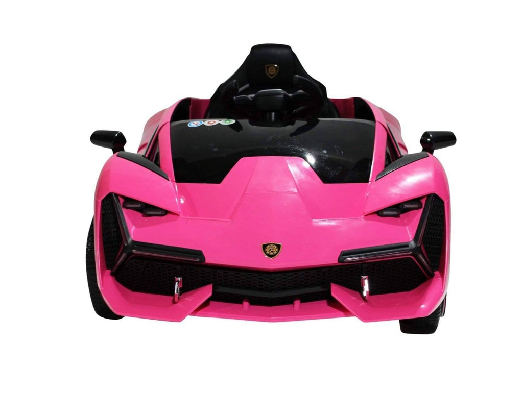 Lambo Style Ride on Car with Parental Remote Control 12V | Pink - Elegant Electronix