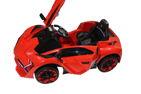 Image of Lambo Style Ride on Car with Parental Remote Control 12V | Red - Elegant Electronix