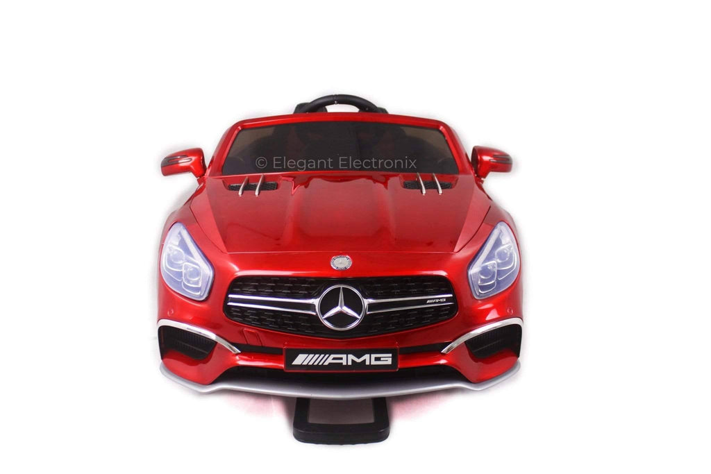 Licensed Metallic Mercedes AMG with Touch Screen TV and Remote Control 12V | Candy Apple Red - Elegant Electronix