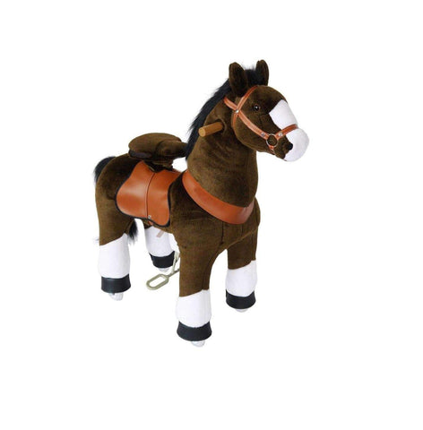 Image of Ride on Horse with Sounds | Dark Brown - Elegant Electronix