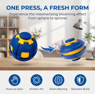 Press-to-Spin Fidget Ball | The Viral Transforming Stress Relief Spinner