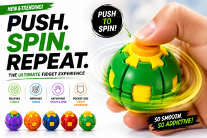 Press-to-Spin Fidget Ball | The Viral Transforming Stress Relief Spinner