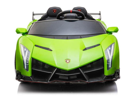 Image of 2021 Licensed Lamborghini Veneno Exotic Kids Car with Bluetooth | Lime Green - Elegant Electronix