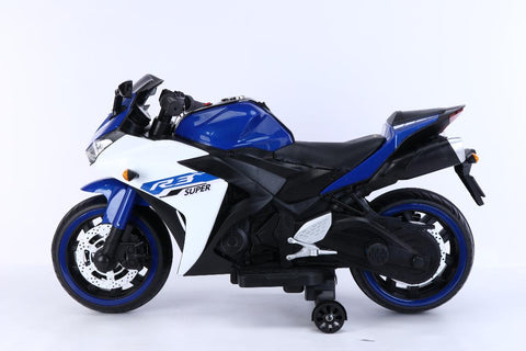 Image of Motorcycle with LED Wheels Electric Ride on Motorcycle 12V