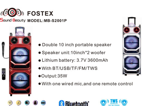 Image of The Fostex | Double 10 Bluetooth Karaoke Speaker