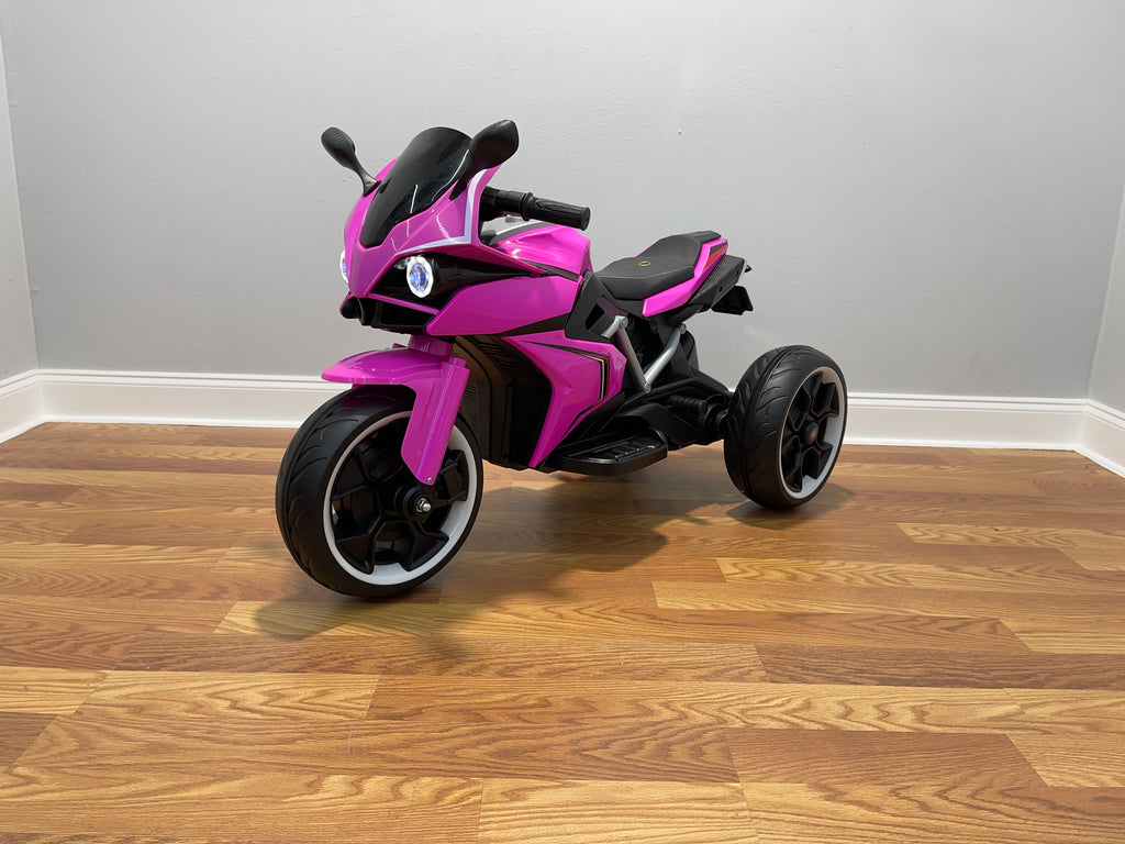 3 Wheel Motorcycle with LED Wheels Electric Kids Motorcycle Trike 12V