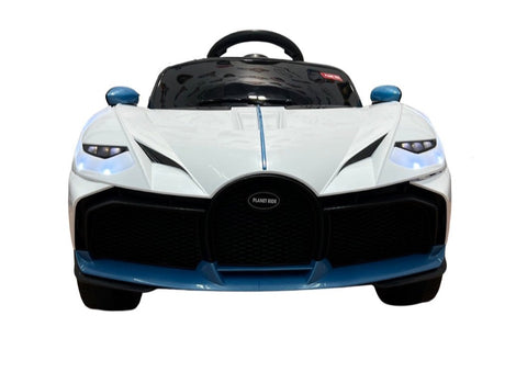 Image of Baby Bugatti Style Ride on Car with Parental Remote Control 12V | White