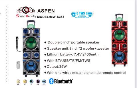 Image of The Aspen | Double 8 Portable Karaoke Speaker