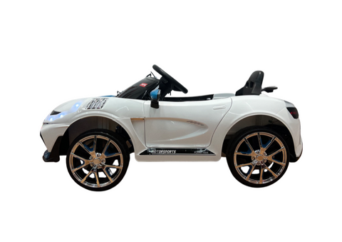 Image of Baby Bugatti Style Ride on Car with Parental Remote Control 12V | White