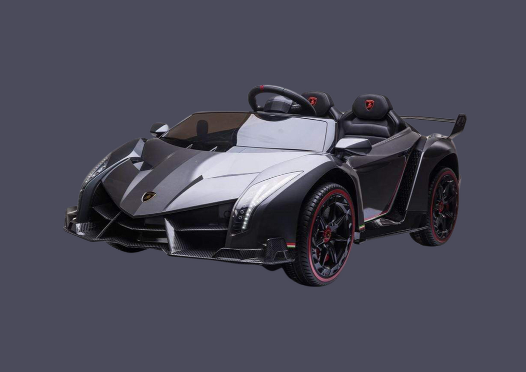 2021 Licensed Lamborghini Veneno Exotic Kids Car with Bluetooth | Charcoal