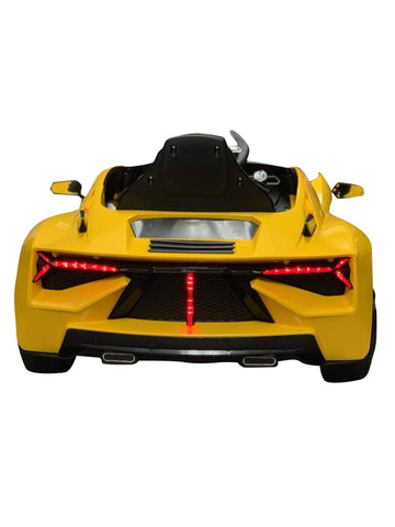 Lambo Style Ride on Car with Parental Remote Control 12V | Yellow - Elegant Electronix