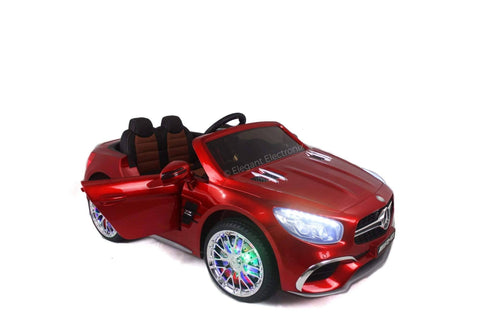 Image of Licensed Metallic Mercedes AMG with Touch Screen TV and Remote Control 12V | Candy Apple Red - Elegant Electronix