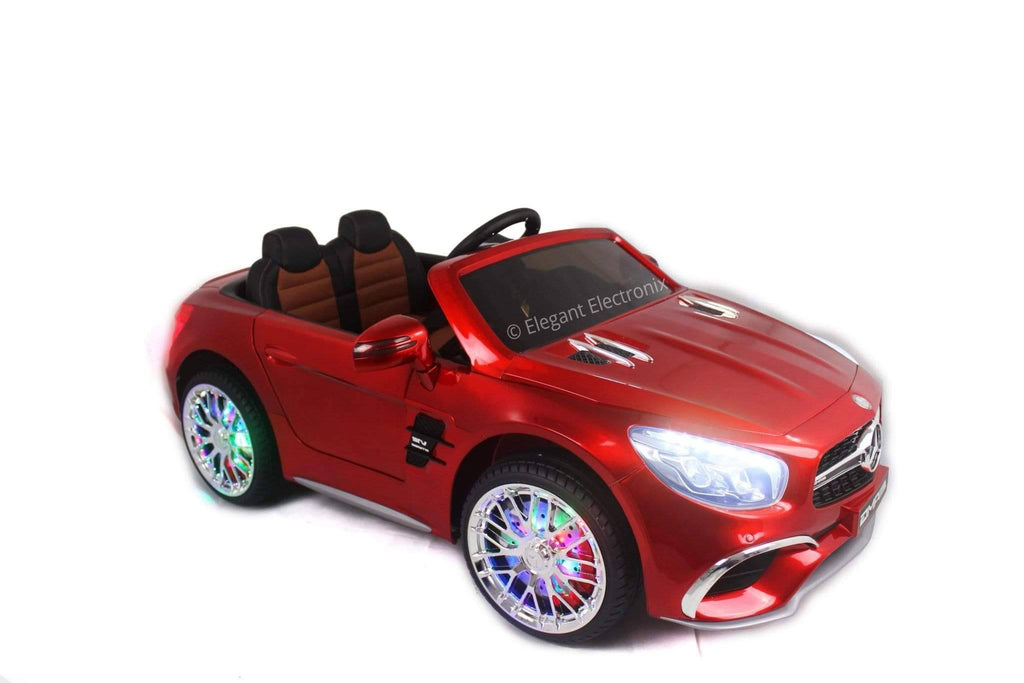 Licensed Metallic Mercedes AMG with Touch Screen TV and Remote Control 12V | Candy Apple Red - Elegant Electronix